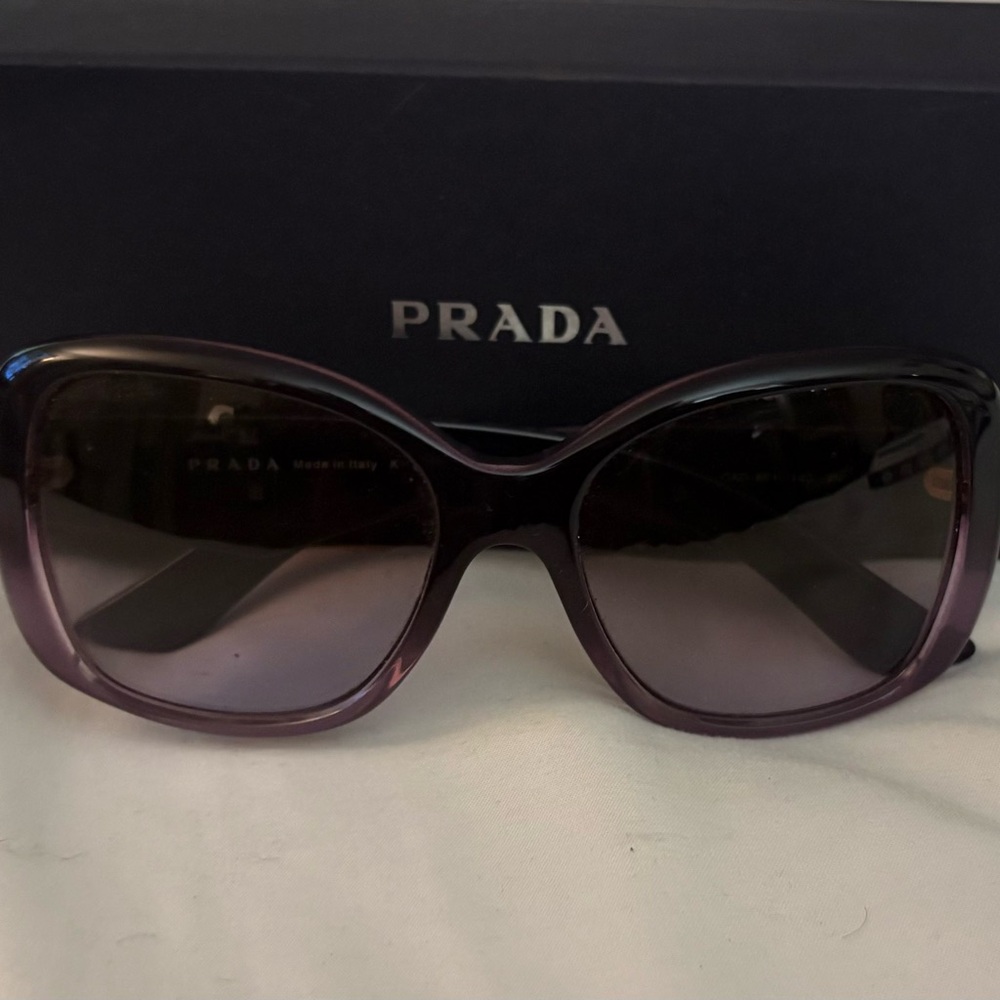 Authentic Prada Women's Chic Dark Purple Sunglasses